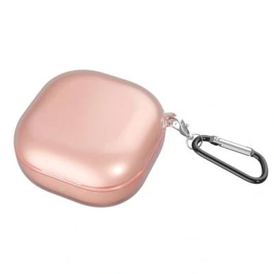Abbildung von GIOPUEY Clear Hülle Kompatibel mit Samsung Galaxy Buds FE/Buds Pro/Buds Live/Buds 2/Buds 2 Pro, TPU Stoßfeste Schutzhülle, Ultradünn, Kein Geruch, Silikon transparent pink