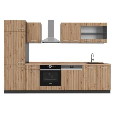 Abbildung von Vicco Küchenzeile R Line, Artisan Eiche/Anthrazit, 300 cm, AP Eiche