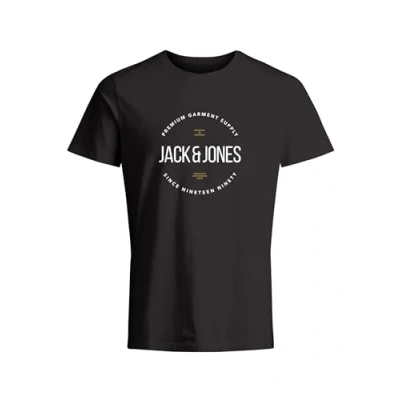 Abbildung von JACK&amp;JONES Herren JPRBLAASTON SS Tee Crew Neck FST T Shirt, Black, M