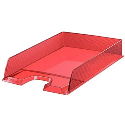 Abbildung von Esselte Briefkorb, A4, Rot Transparent, Europost, 623601