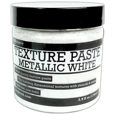 Abbildung von Ranger Metallic Texture Paste White INK76919 (07 22)