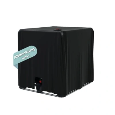 Abbildung von HAGO Gartenmöbel Schutzhülle IBC Tank Abdeckplane Wassertank Cover Abdeckung schwarz