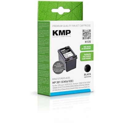 Abbildung von KMP Tintenpatrone passend für HP 301 Black (CH561EE) Officejet 2620 2622, Deskjet 1000 1010 1050 1050A 1510 1514 2000 2050 2050A 2050SE 205 etc.