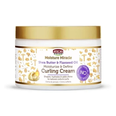 Abbildung von African Pride Moisture Miracle SHEA Butter Flaxseed OIL Moistu Styling, Größe: 340 g,