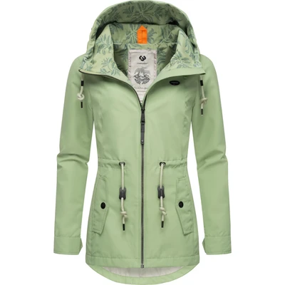 Abbildung von Ragwear Monadis Regenjacke / wasserabweisende Jacke, Damen, Größe: Large, Dusty green