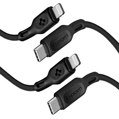 Abbildung von Spigen Durasync 2 Pack USB C auf Ligthning Kabel 1m 30W PD MFi Registriert Power Delivery Kompatibel mit iPhone 13 12 Mini SE 2020 11 Pro X XR XS Max 8 Plus iPad Air AirPods und mehr