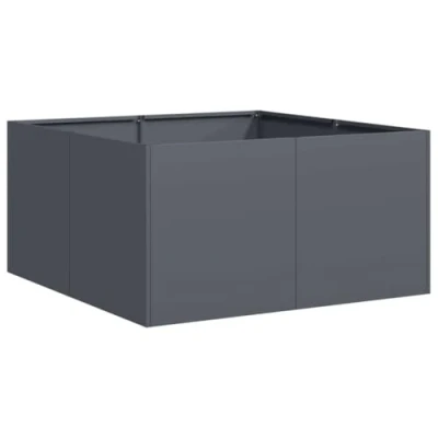 Abbildung von vidaXL Pflanzkübel Anthrazit 80x80x40 cm Kaltgewalzter Stahl, Pflanzschale, Garten Pflanzkübel, Outdoor Pflanzgefäß, Hochbeet, Pflanzgefäß
