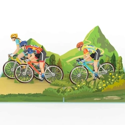 Abbildung von papercrush® Pop Up Karte Rennradfahrer 3D Geburtstagskarte und Geldgeschenk für Radfahrer, Glückwunschkarte Mann, Freund, Bruder &amp; Vater, Gutschein Fahrradtour, Abschiedskarte zum Ruhestand