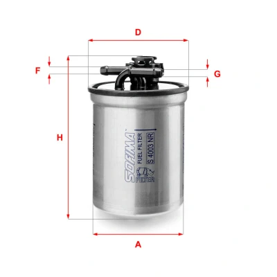 Abbildung von Kraftstofffilter SOFIMA S4003NR