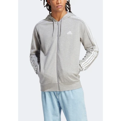 Abbildung von adidas Sportswear Essentials 3STRIPES Sweatjacke Medium grey heather white, Herren, Größe: 3XL, white