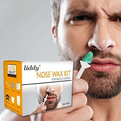 Abbildung von Nose Wax Kit 50 g Wax, Hartwachs Nasen Haarentfernungs Wachs Kit, Reinigungs Haarentfernungswachs, einfach, schnell und schmerzlos