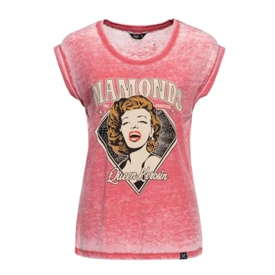 Abbildung von QueenKerosin T Shirt Diamonds (1 tlg) mit Frontprint im 50s Stil