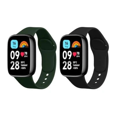 Abbildung von kwmobile Uhrenarmband 2x Sportarmband für Xiaomi Redmi Watch 3 Active, Armband TPU Silikon Set Fitnesstracker