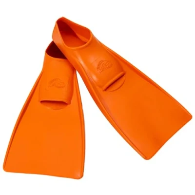 Abbildung von Flipper SwimSafe 1150 Schwimmflossen für Kinder, in der Farbe Orange, Größe 34 35, aus Naturkautschuk, als Schwimmhilfe unbeschwerten Schwimm und Badespaß