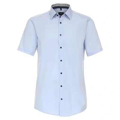 Abbildung von Venti Kurzarm UNI Modern FIT Hemd, Herren, Größe: 39, Hellblau
