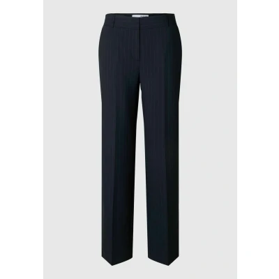 Abbildung von Selected Femme MIT Weitem BEIN Nadelstreifen Stoffhose, Damen, Größe: 34, Dark sapphire