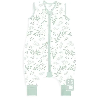 Abbildung von Mama Cheetah Toddler Schlafsack mit Füßen 3T 4T, 2,5 TOG Bio Baumwolle Baby Beinen, Wearable Decken für Walker w / 2 Wege Reißverschluss, Mädchen &amp; Jungen
