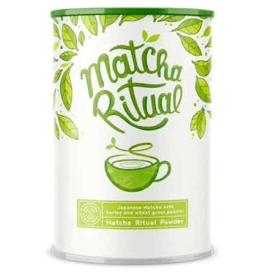 Abbildung von Alpha Foods Matcha Pulver (210g) ideal für Smoothies, Shakes, Latte &amp; Tee Feinster japanischer Zeremonien ergänzt mit Kokosmilch, Weizengras und Gerstengras