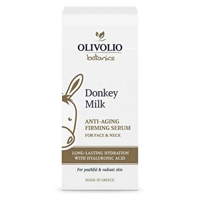 Abbildung von Olivolio botanics Anti Aging Firming Serum/straffende Gesichtsserum mit Eselsmilch und Hyaluronsäure!