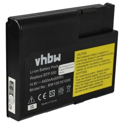 Abbildung von vhbw Akku Ersatz für BAT 30N, BAT30N3L, BT.A0101.001, BT.A0101.002 Notebook (4400mAh, 14,8V, Li Ion)