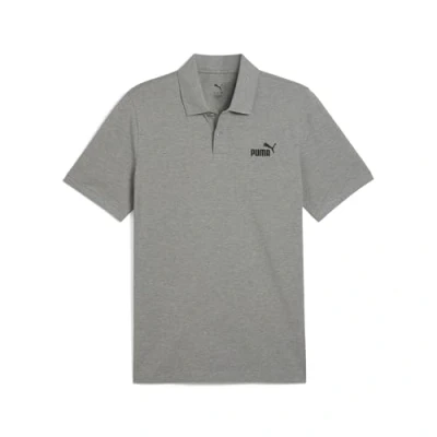 Abbildung von Puma Essentials No. 1 Logo Pique Poloshirt Herren Mit Plain Medium Gray Heather Größe: 3XL