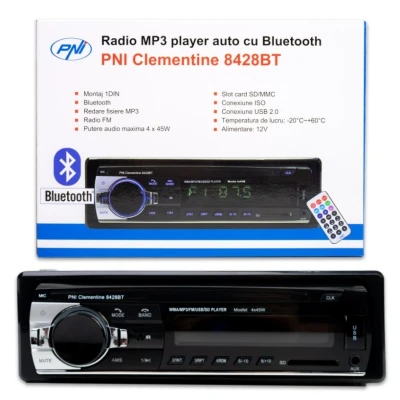 Abbildung von Bluetooth Autoradio, Digitaler Media Player PNI 8428BT, 4 x 45 W Car Audio FM Radio, Auto MP3 USB/SD/AUX Freisprechfunktion mit drahtloser Fernbedienung Schwarz