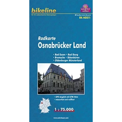 Abbildung von Bikeline Radkarte Osnabrücker Land 1 : 75 000, wasserfest und reißfest, GPS tauglich mit UTM Netz
