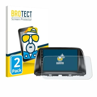 Abbildung von BROTECT Entspiegelungs Schutzfolie für Mazda CX 5 2017 Infotainment System (2 Stück) Matte Displayschutz Folie, Anti Reflex, Fingerprint