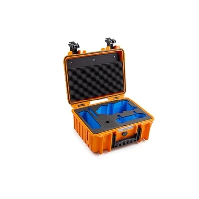 Abbildung von B&amp;W Transportkoffer Outdoor für Drohne DJI Air 3 und Fly More Combo Typ 3000 Orange wasserdicht nach IP67 Zertifizierung, staubdicht, bruchsicher unverwüstlich
