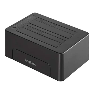 Abbildung von LogiLink QP0028 Quickport USB 3.1 GEN2 für 2X 2,5/3,5&quot; HDD/SSD (2 Bay) Schwarz, único