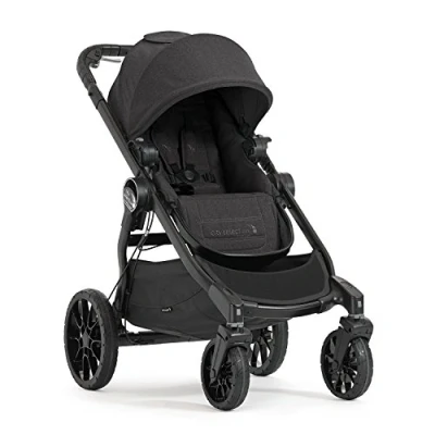 Abbildung von Baby Jogger City Select LUX Kinderwagen einfach bis doppelt Zusammenklappbarer und tragbarer Granite (dunkelgrau)