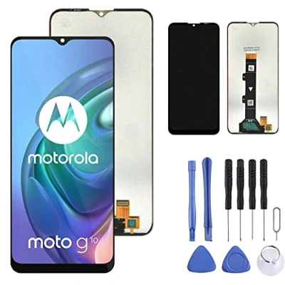 Abbildung von NB+ Display Digitizer Bildschirm Ersatz LCD Touchscreen für Motorola Moto G10 6,5 Zoll 2021 Vollglas Objektiv Montage Schwarz ohne Rahmen mit Werkzeug
