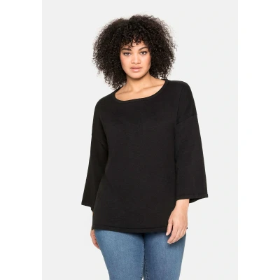 Abbildung von Sheego Strickpullover, Damen, Größe: 40/42, Schwarz