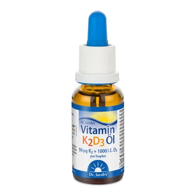 Abbildung von Dr. Jacob&#039;s Vitamin K2D3 Öl 1000 IE/50 mcg D3+K2 20 ml