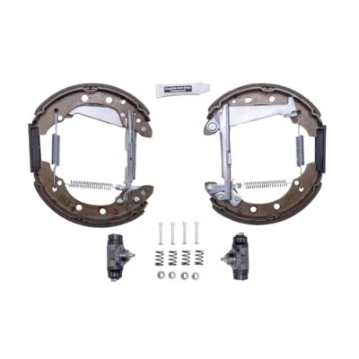 Abbildung von HELLA Shoe Kit Pro 8DB 355 004 051 Bremsensatz, Trommelbremse mit Radbremszylinder, Stellelement SKODA: Fabia 2 Schrägheck, Combi