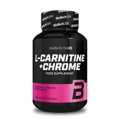 Abbildung von BioTechUSA L Carnitin + Chrom Gewichtskontrolle Formel Stimulanzien frei 1470mg Tartrat pro Portion, 60 Kapseln
