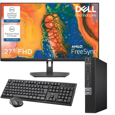 Abbildung von Mini PC Optiplex 7050 Desktop Computer (Generalüberholt) Windows 11 Pro + Office Core i5 6500t RAM 16 GB SSD M.2 256 NVME HDD 500 Wifi BTH (27 Zoll)