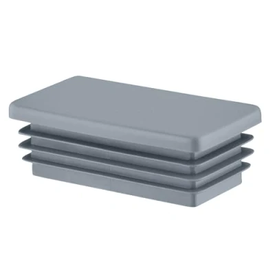 Abbildung von EMFA Lamellenstopfen für Rechteckrohre 60x20 mm Grau 5 Stück Rechteckstopfen 20x60, 6x2 cm