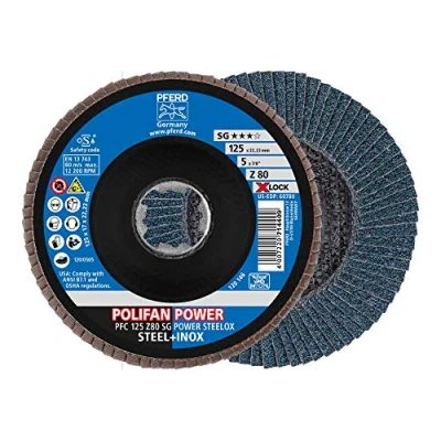 Abbildung von PFERD POLIFAN POWER PFC SG STEELOX 67788127 Schleifscheibe, Winkelschleifer 125mm 122001/min 22.23mm