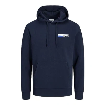 Abbildung von Jack &amp; Jones LOGO Kapuzenpullover, Herren, Größe: XXL, Navy blazer