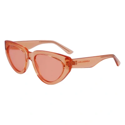 Abbildung von Karl Lagerfeld Damen KL6100S 800 Sonnenbrillen Plastik Orange Cat Eye Normal