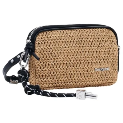 Abbildung von Desigual Für Damen Mone_Half Logo Raffia J Bi Fold Wallet, weiß