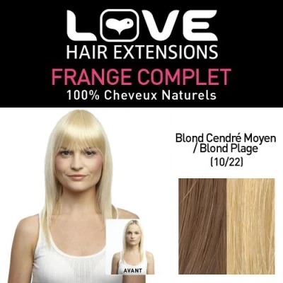 Abbildung von Love Hair Extensions 100% Echthaar Vollpony Farbe 10/22 Mittleres Aschbraun/Strandblond, 1er Pack (1 x 1 Stück)