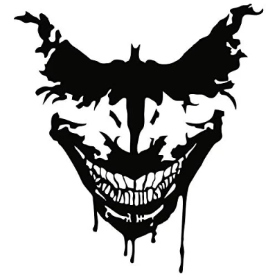 Abbildung von Finest Folia Joker Aufkleber Sticker Dekor Folie Autoaufkleber K076 (Schwarz Glanz, 10x10 cm)