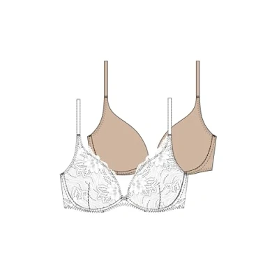 Abbildung von Dorina Angie 2 PACK Pushup BH, Damen, Größe: 95C, Black/beige