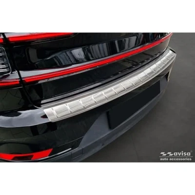 Abbildung von Avisa Schwarz Edelstahl Heckstoßstangenschutz kompatibel mit Polestar 2 2019 2023 &amp; Facelift &#039;Ribs&#039;