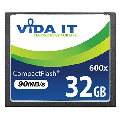 Abbildung von Vida IT 32GB Compact Flash CF Speicherkarte 600x 90MB/s für Canon EOS 10D 20D 20Da 300D 30D 350D 400D 40D 50D 5D Mark II 7D D30 SLR Kamera Digitalkamera