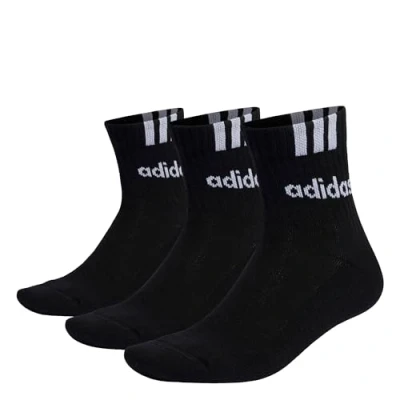 Abbildung von adidas Unisex Kinder 3 Stripes Linear Half Crew Cushioned Socks Pairs, black/white, 5 6 Years