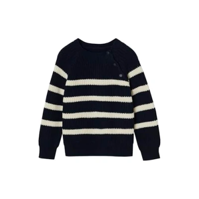 Abbildung von VERTBAUDET Gestreifter Pullover für Jungen, Tintenfarbe, 5 Jahre