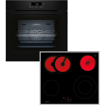 Abbildung von NEFF Backofen Set &quot;B2CCJ7AK3&quot;, mit Teleskopauszug nachrüstbar, Pyrolyse Selbstreinigung, pyrolytischer Selbstreinigung